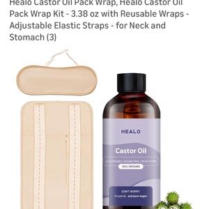 Healo Castor Oil with Beige Reusable Wraps